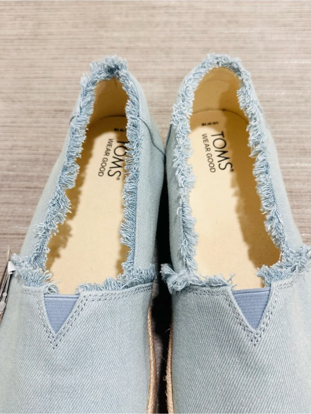 Toms blue slip womens